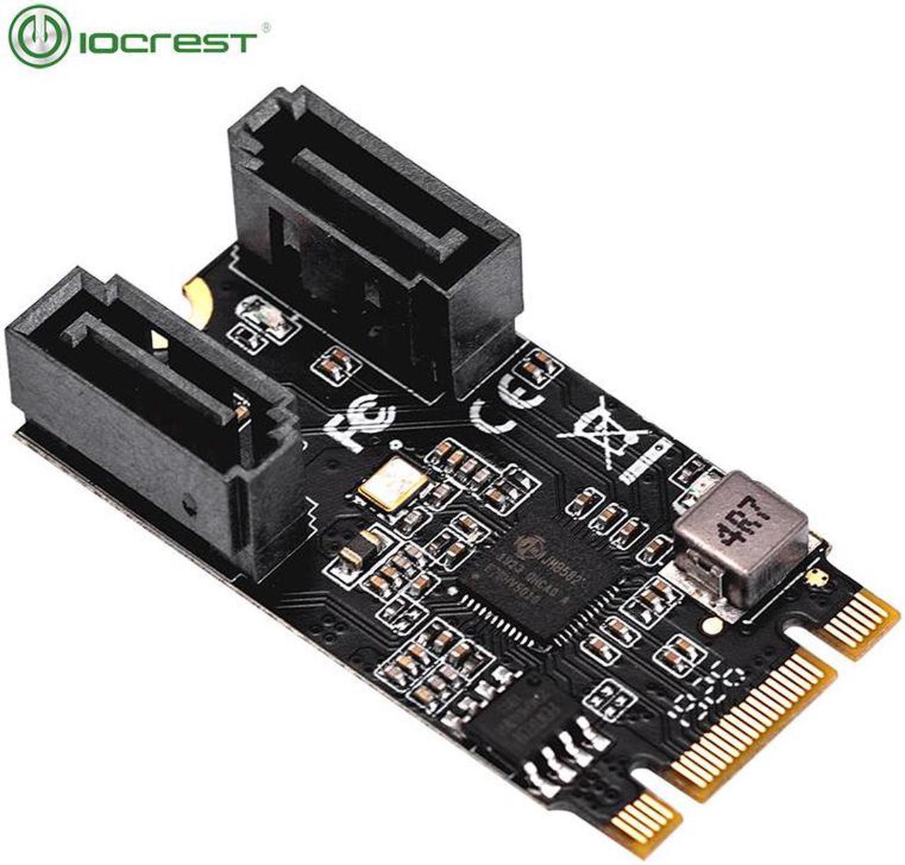 2 Port SATA III 6gb/s M.2 22x42 M Key and B Key Controller Adapter Card SATA 6G Internal