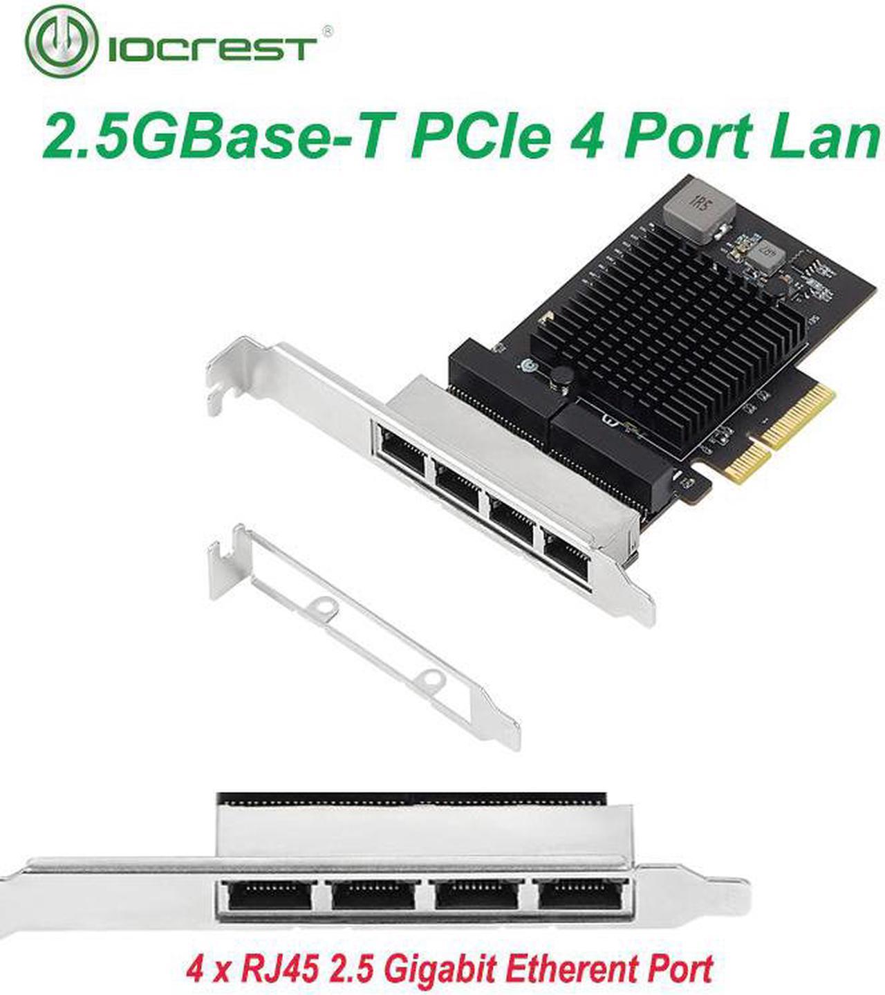 2.5 Gigabit 4 Port PCIe RJ45 Lan 10/100/1000/ 2500Mbps Realtek 8125b Chip Quad Server Network Card 2.5G