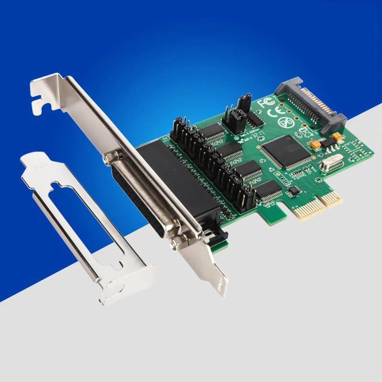 PCI-E PCI Express to 4 Port RS232 Multi Serail Card WCH384L Chipset DB9 pin COM Adapter PCIE Controller with Fan out Cable