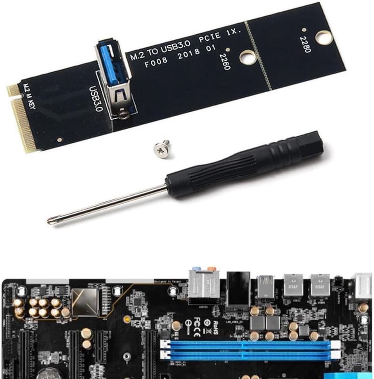 High Speed 5Gbp/S Mining extension card NGFF M.2 To USB3.0 Riser Card Adapter Card Expansion Card PCI-E 16X BTC LTC