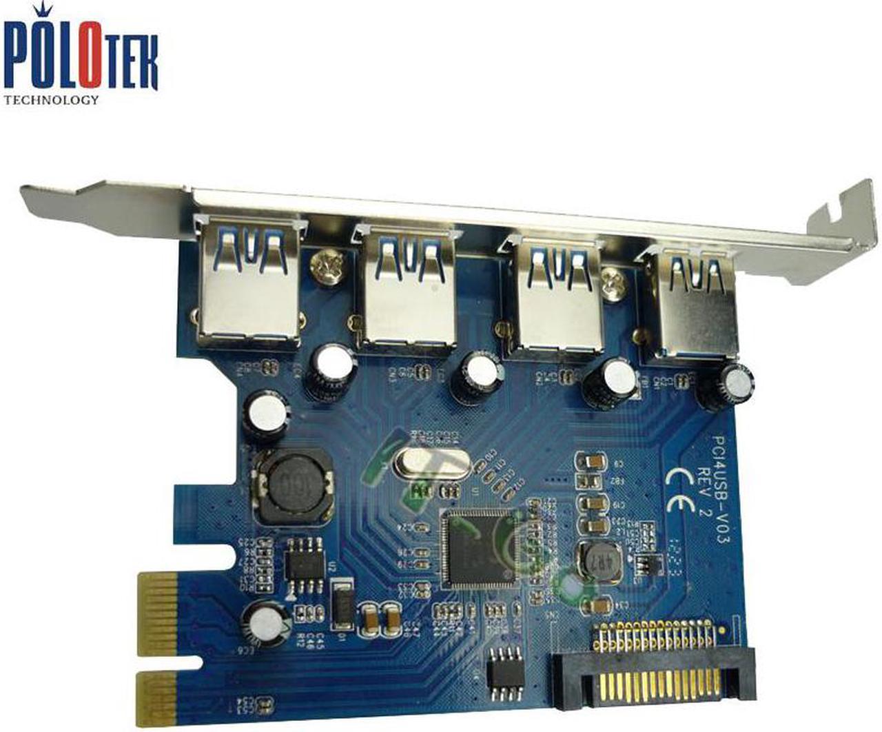 4 Port USB 3.0 PCI-e Card VIA chipset Super-Speed 5Gbps