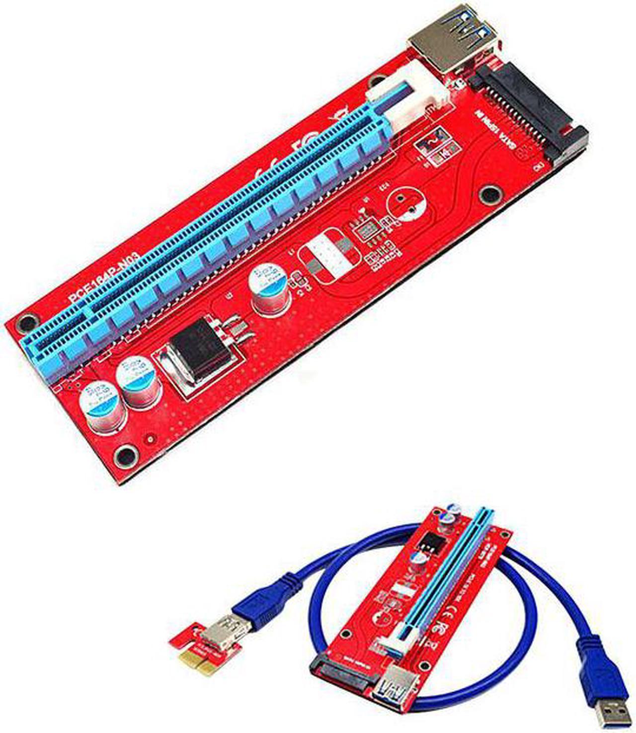 add on card 60cm USB3.0 PCI-E Express 1x to 16x Extender Riser Card Adapter SATA 15PIN Power Supply Cable BTC Mining Devices Add on Cards