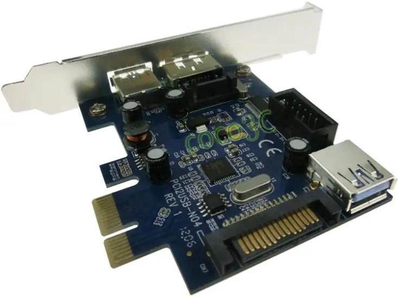 Alt view image 2 of 4 - USB 3.0 Ports ( Internal + External )+ Power over eSATA + 9 Pin USB2.0 Hybrid PCI-e Controller Card