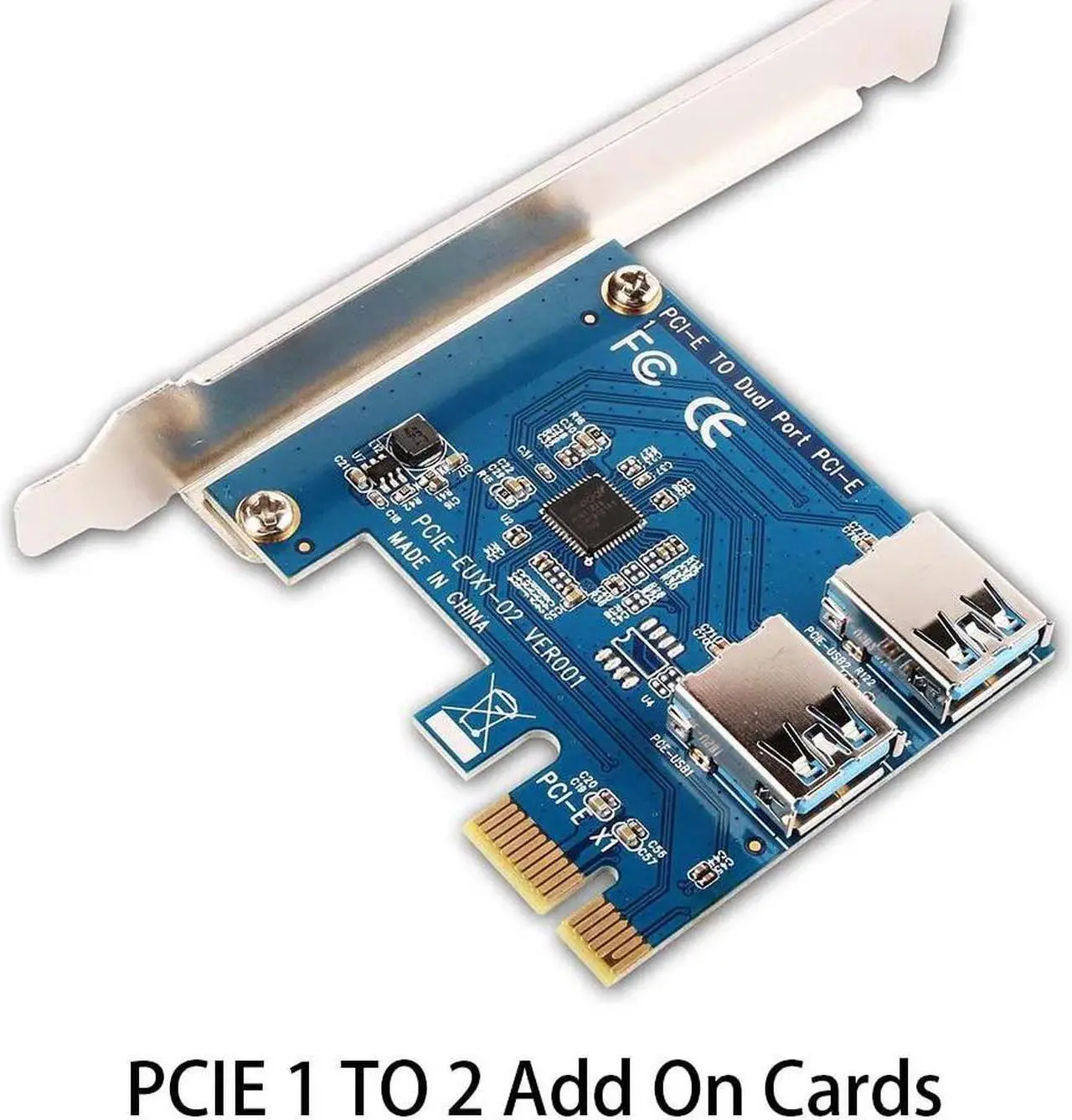 Alt view image 3 of 6 - PCIE 1 TO 2/4 PCI Express 1X Slots Riser Card Mini ITX To External 4 PCI-E Slot Adapter PCIe Port Multiplier Card For BTC LTC
