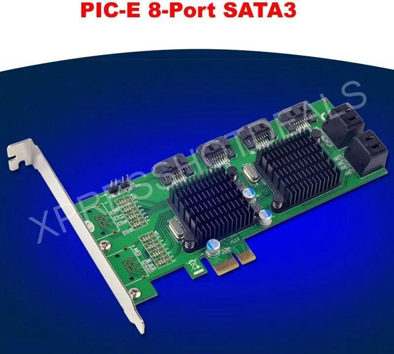 add on card PCI-E SATA3.0 expansion card 8 port SATA3 SATA III 6G Marvell double chip