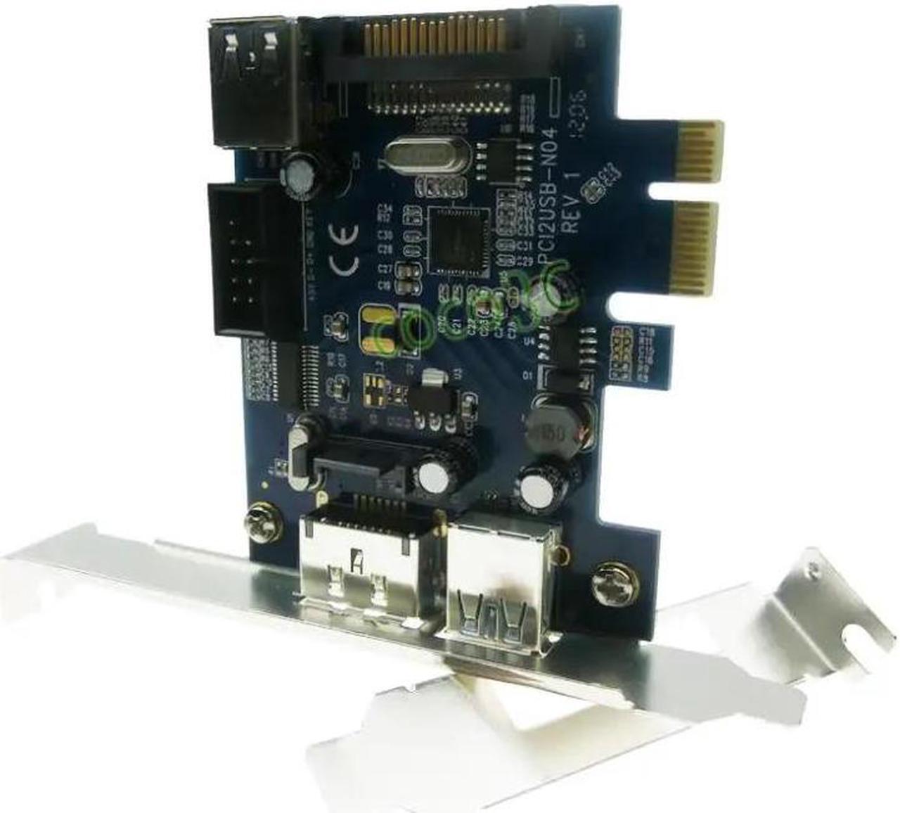 Alt view image 4 of 4 - USB 3.0 Ports ( Internal + External )+ Power over eSATA + 9 Pin USB2.0 Hybrid PCI-e Controller Card
