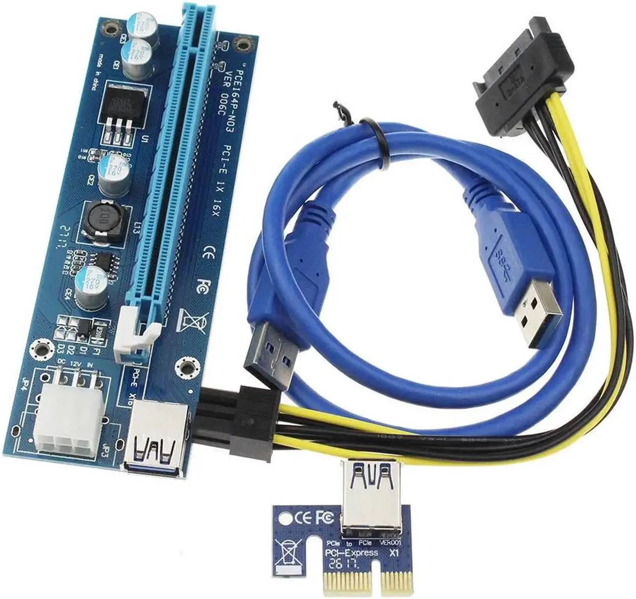 Alt view image 5 of 6 - PCIE 1 TO 2/4 PCI Express 1X Slots Riser Card Mini ITX To External 4 PCI-E Slot Adapter PCIe Port Multiplier Card For BTC LTC