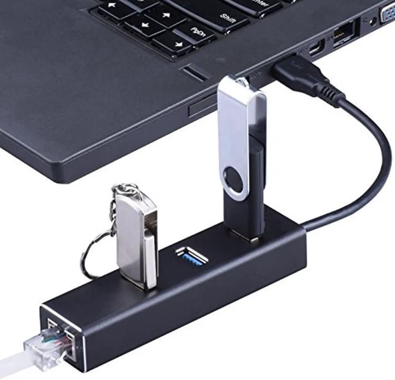 Alt view image 7 of 7 - STANSTAR USB Type C to 3-Port USB 3.1 Data Hub Gigabit Ethernet Network Adapter 1000M USB to RJ45 drive network card For MacBook Mac Pro ,Surface Pro,lenovo IdeaPad,Macbook Air