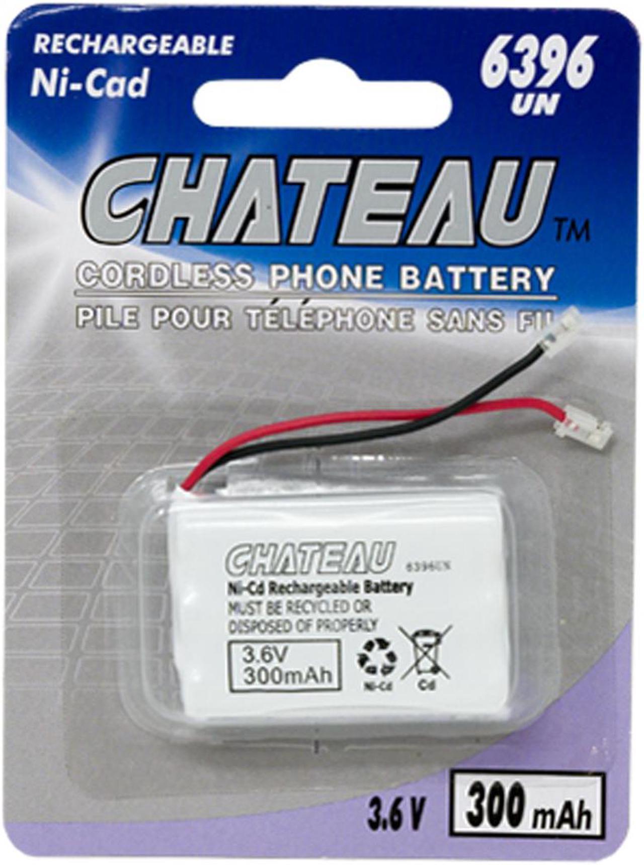 2 x 3.6 Volt NiCd 300 mAh Cordless Phone Batteries (6396 UN)