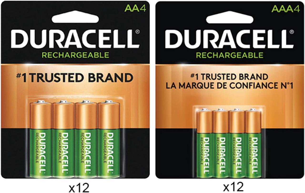 48 AA (2500 mAh) + 48 AAA (900 mAh) Duracell Rechargeable Battery Combo