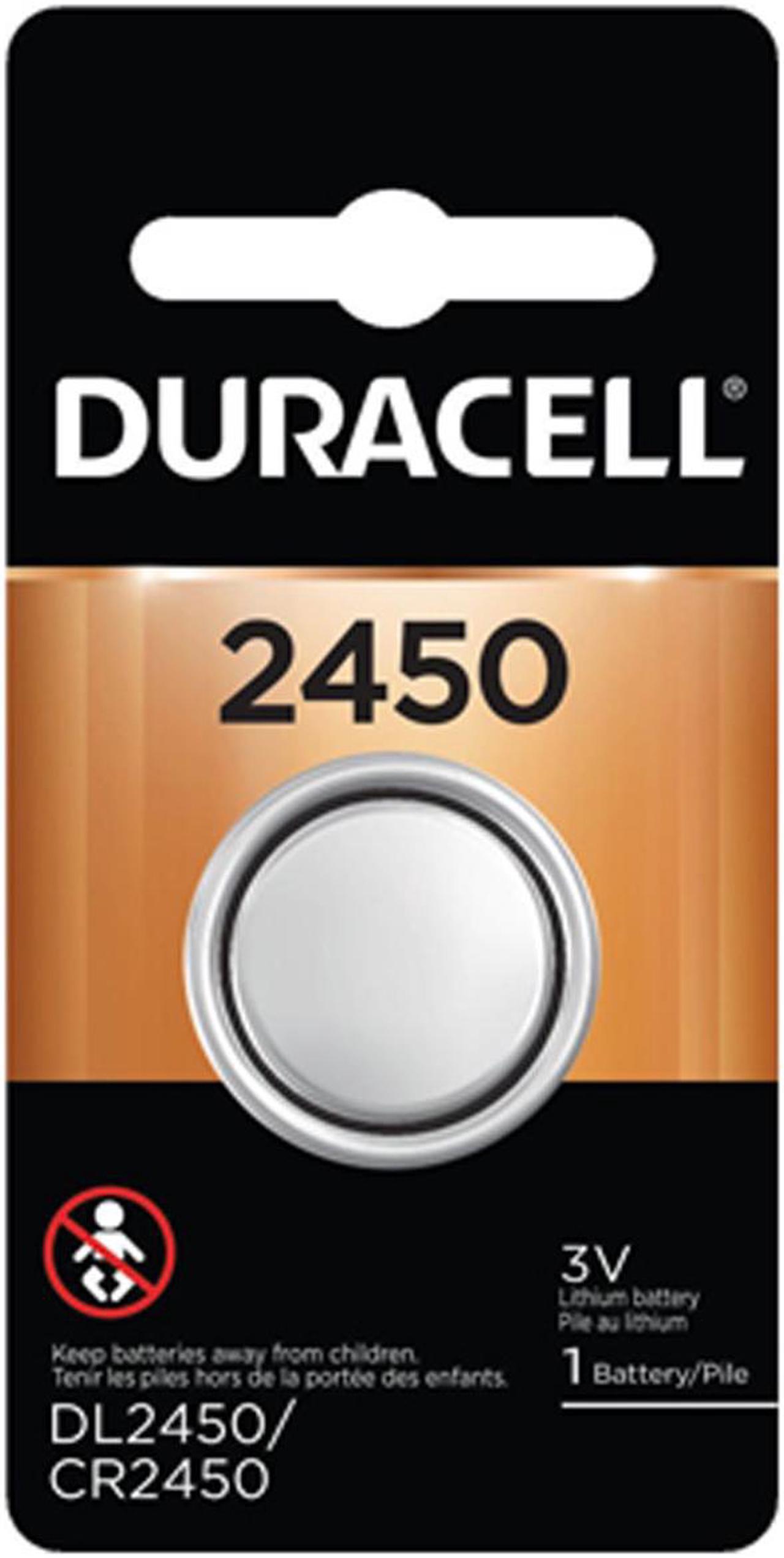 6 x CR2450 Duracell 3 Volt Lithium Coin Cell Batteries (On a Card)