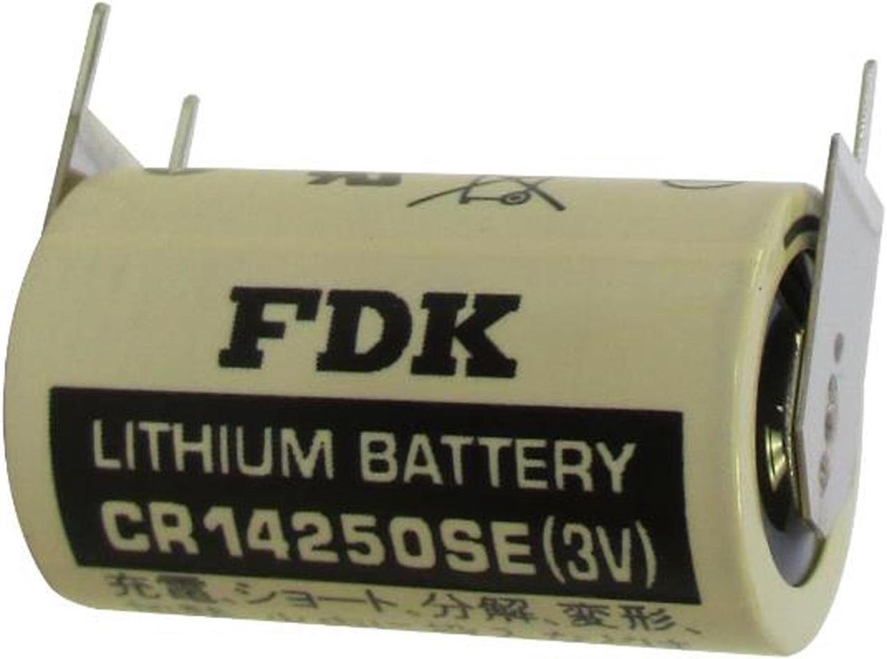 FDK Sanyo CR14250SE-FT 3 Volt Lithium 1/2 AA Battery (3 Pins)