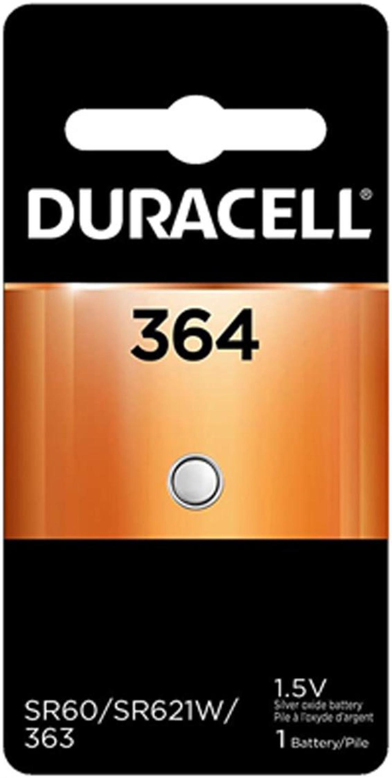 364 / SR621SW Duracell Silver Oxide Button Battery (On a Card)