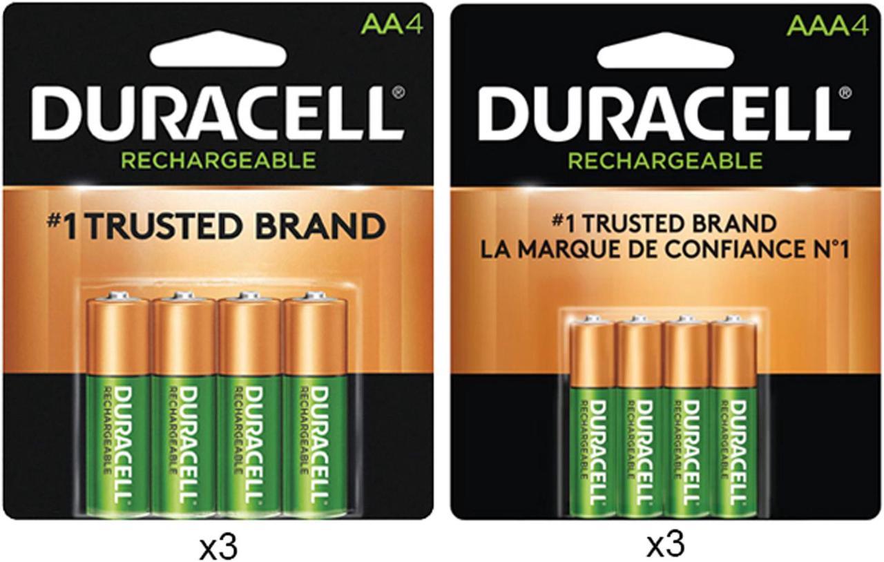 12 AA (2500 mAh) + 12 AAA (900 mAh) Duracell Rechargeable Battery Combo