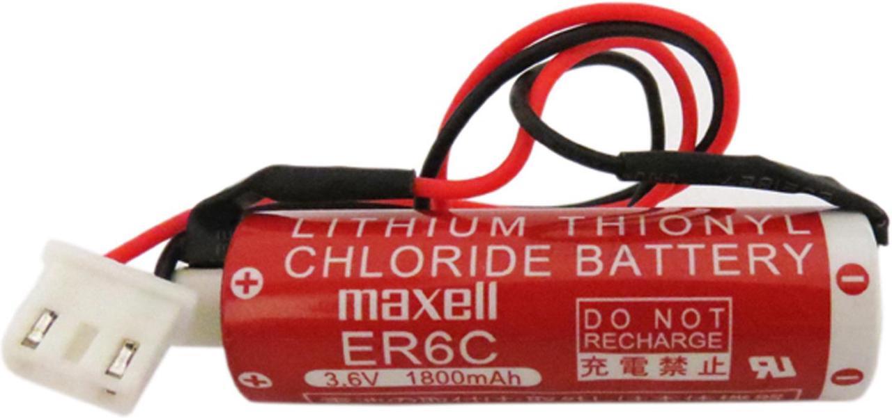 Maxell ER6C 3.6V Lithium PLC Battery (3 Pin White Connector)