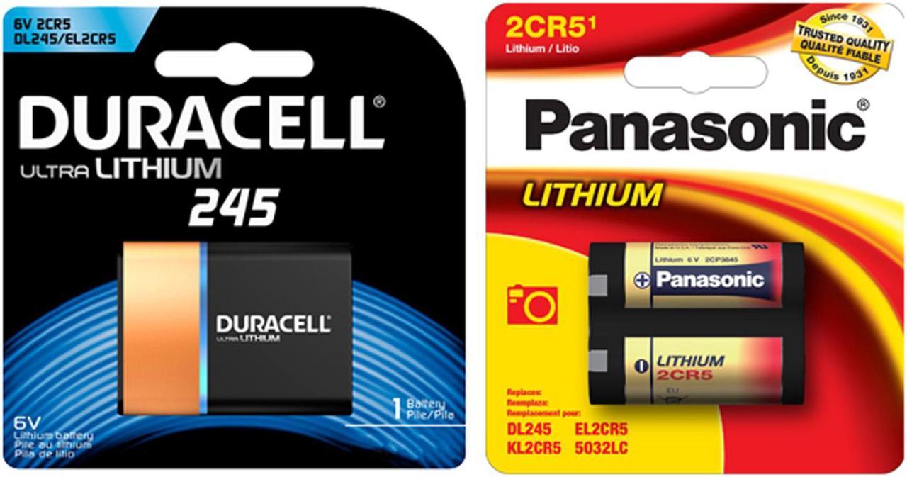 1 x Duracell Ultra 245 + 1 x Panasonic 2CR5 Photo Lithium Batteries (2 Total)