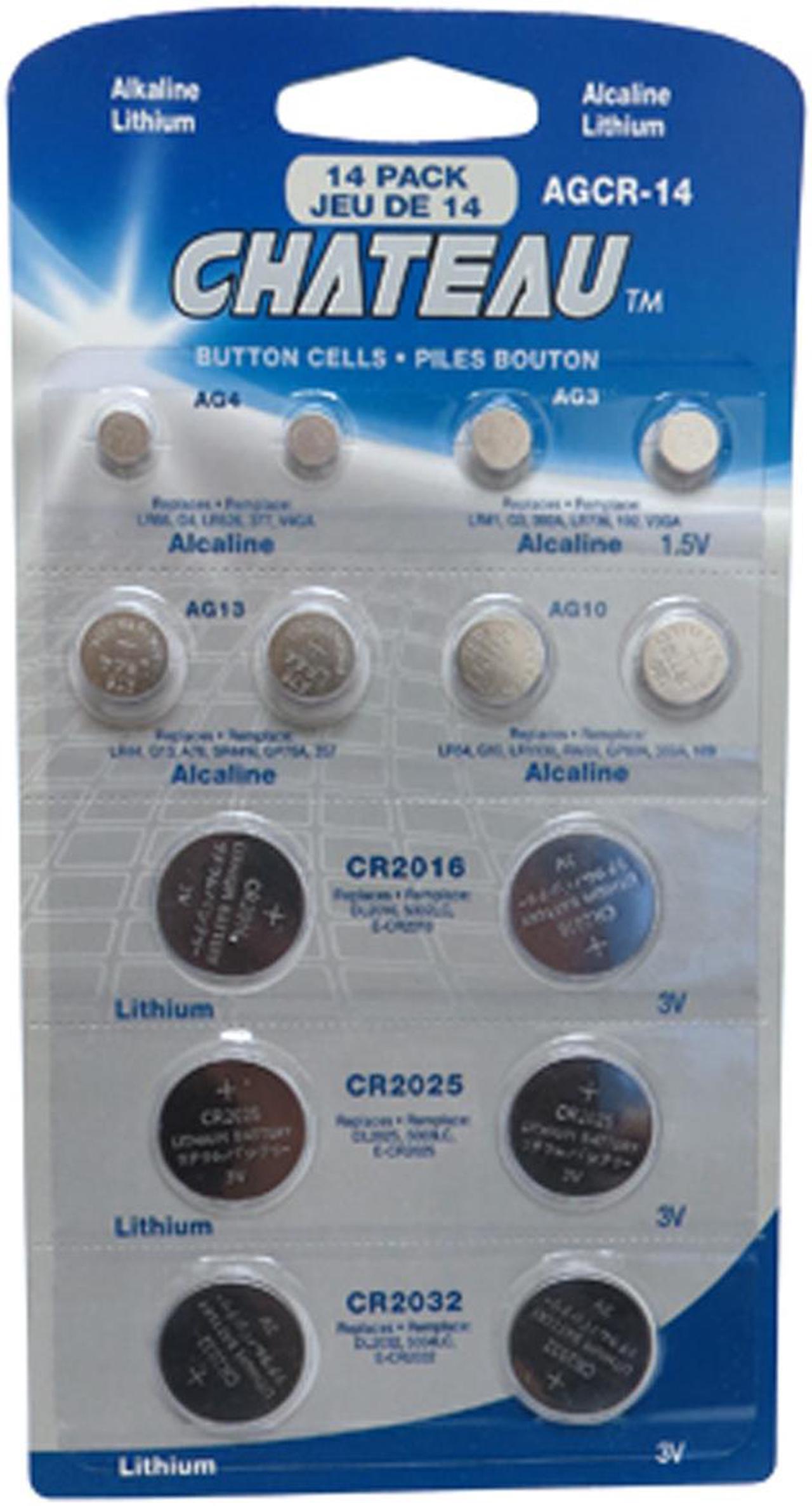 14-Pack Button Batteries Combo (AG3