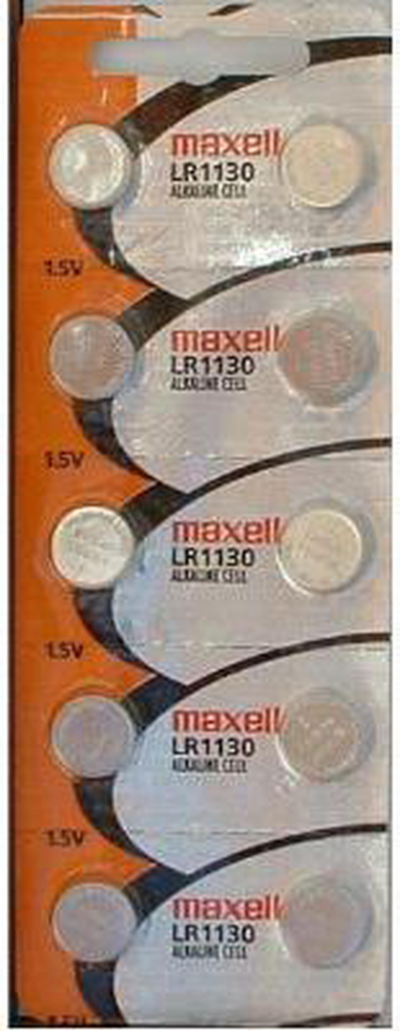 10-Pack LR1130 / AG10 / 389 Maxell Alkaline Button Batteries