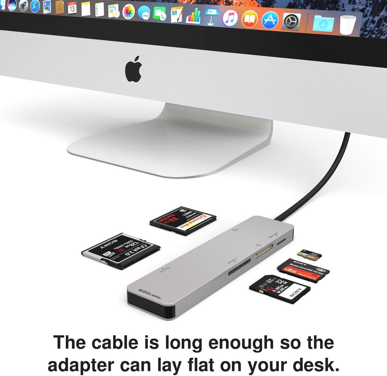 Alt view image 2 of 4 - USB-C CFast 2.0 Card Reader 5 Ports with UHS II SD/Micro SD Simultaneous read and write