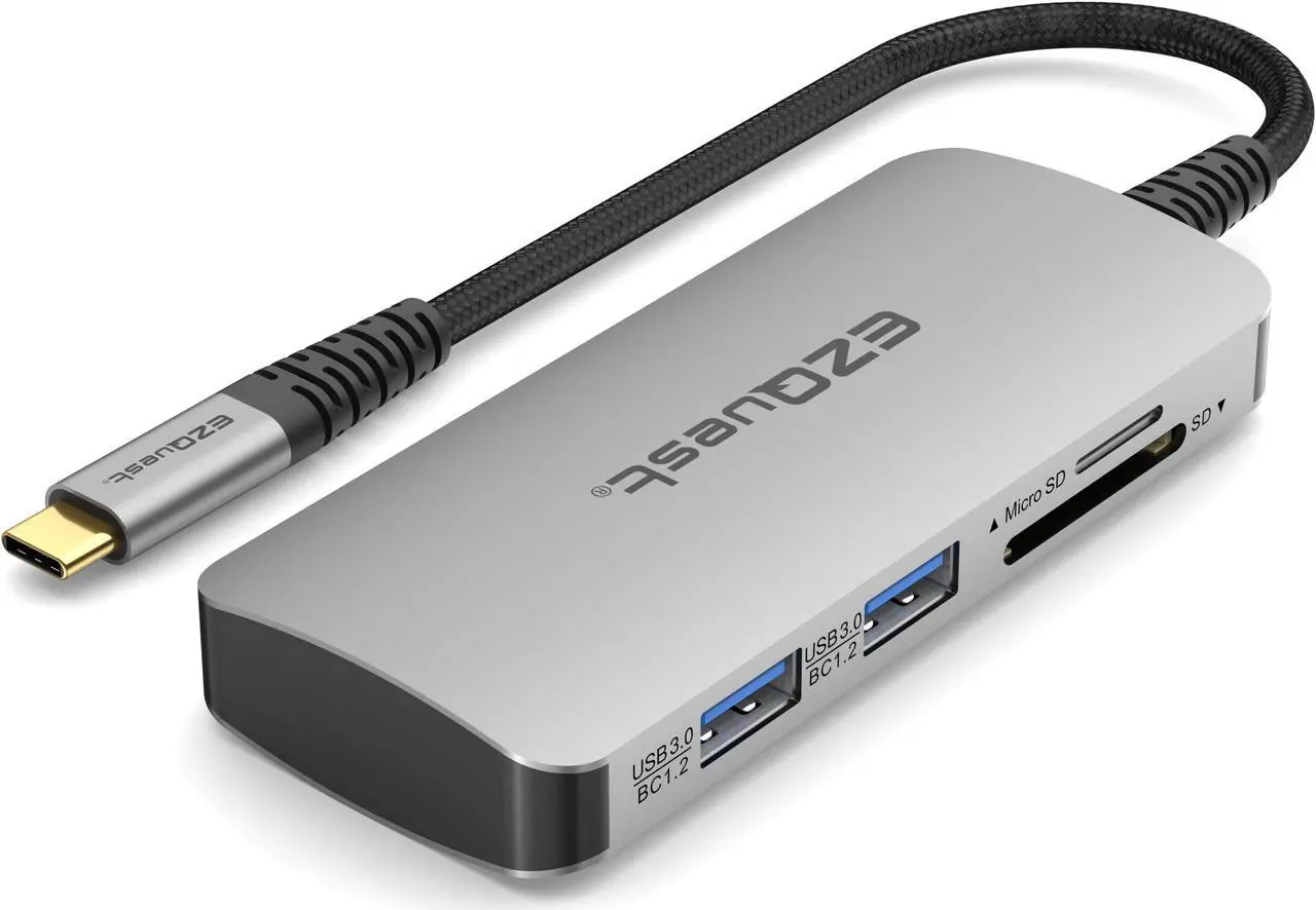 Alt view image 2 of 6 - USB-C Multimedia 8-in-1 Hub
HDMI 4K, 100 Watts USB-C Power Delivery with (FRS) or 5Gbps Data, 2 x USB-C Ports, 2 x USB-A 3.0 Ports, SD and Micro SD
