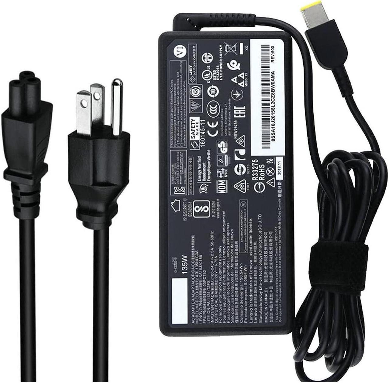 Zell 135W 20V 6.75A Laptop Charger Fit For Lenovo Thinkpad 135W Ac Adapter 4X20E50558 Lenovo Ideapad Gaming L340 3-15 135W Lenovo Laptop Adapter Power