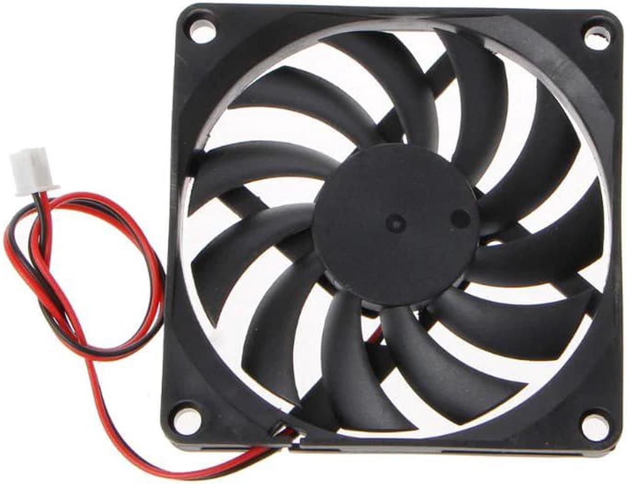 Alt view image 6 of 6 - 24V 2 Pin 80x80x10mm PC Computer CPU System Heatsink Brushless Cooling Fan 8010