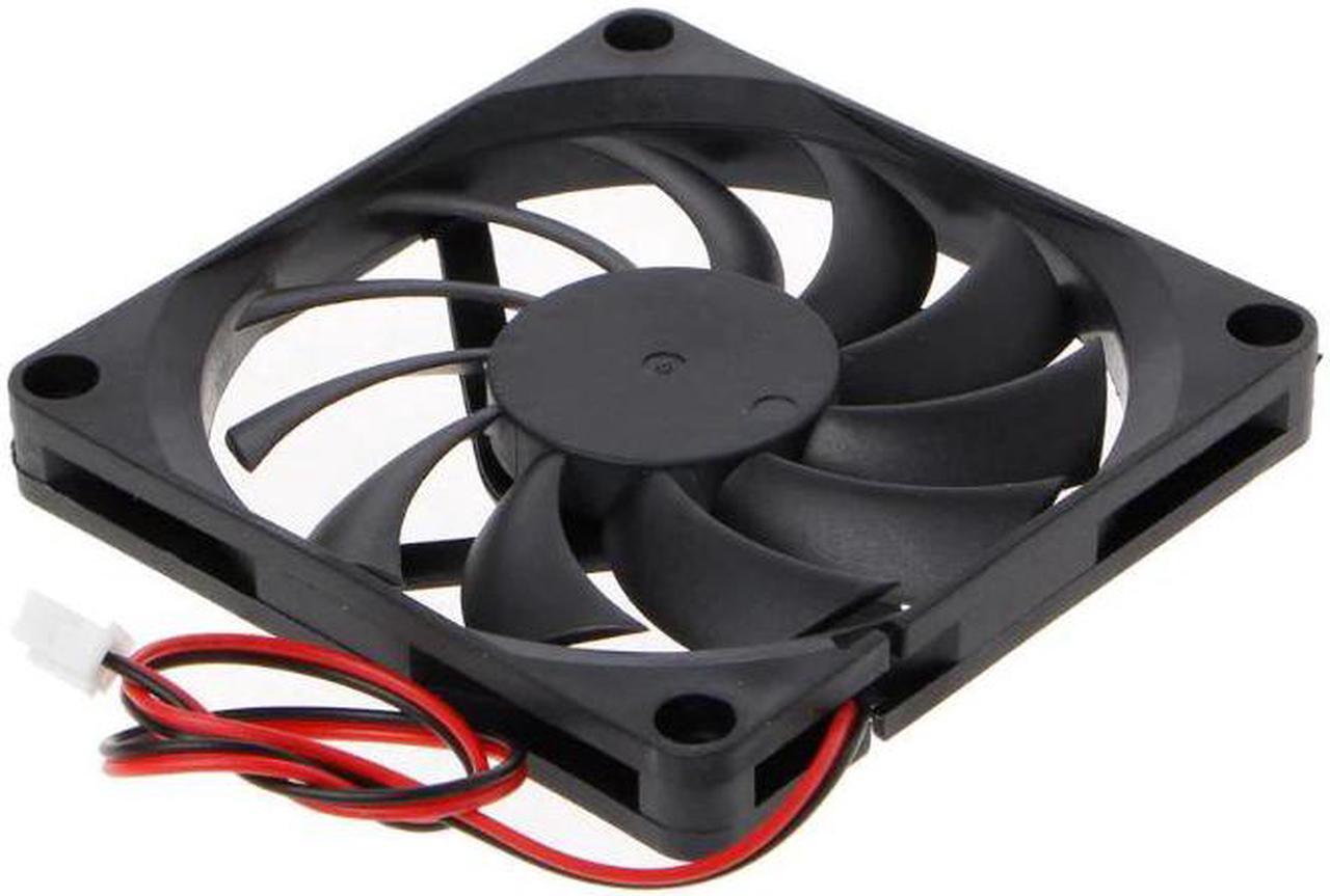 Alt view image 4 of 6 - 24V 2 Pin 80x80x10mm PC Computer CPU System Heatsink Brushless Cooling Fan 8010