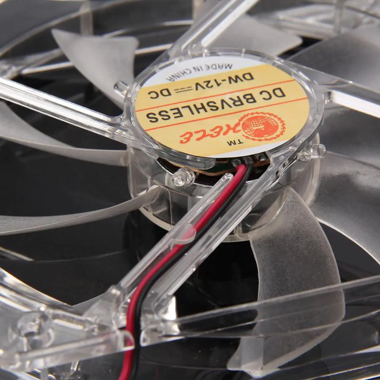 Alt view image 5 of 6 - Red Quad 4 LED Light Neon Clear 120mm PC Computer Case Cooling Fan Mod 6M3 Drop Shipping