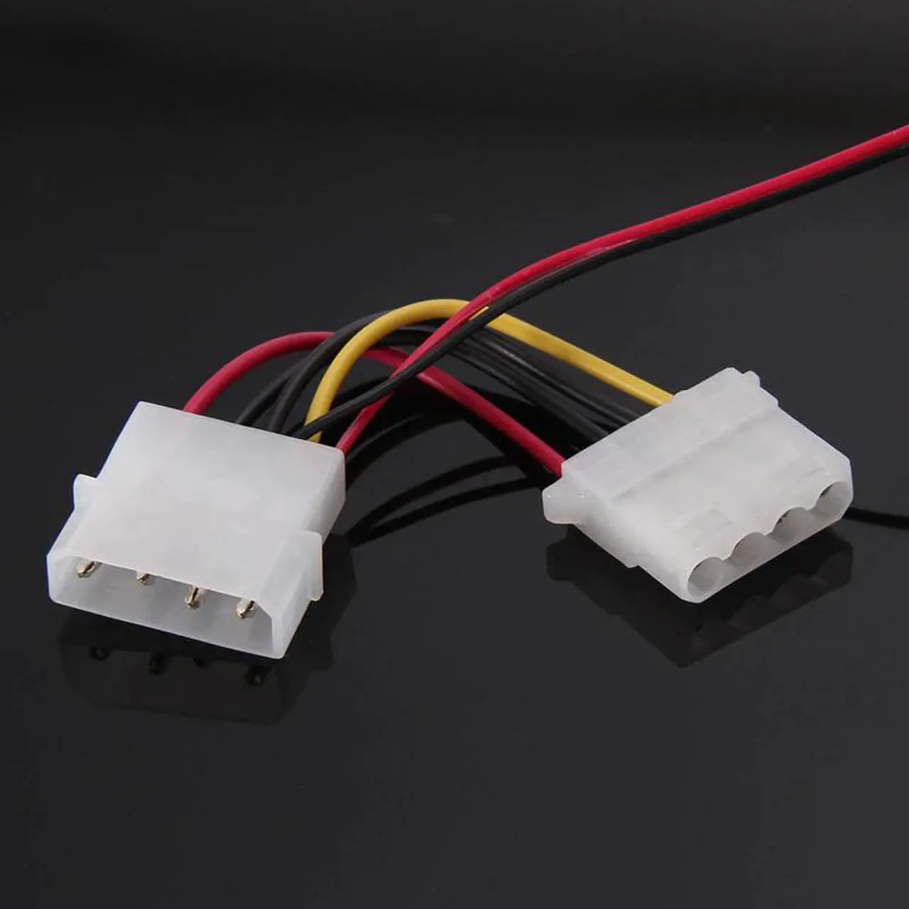 Alt view image 3 of 6 - Red Quad 4 LED Light Neon Clear 120mm PC Computer Case Cooling Fan Mod 6M3 Drop Shipping