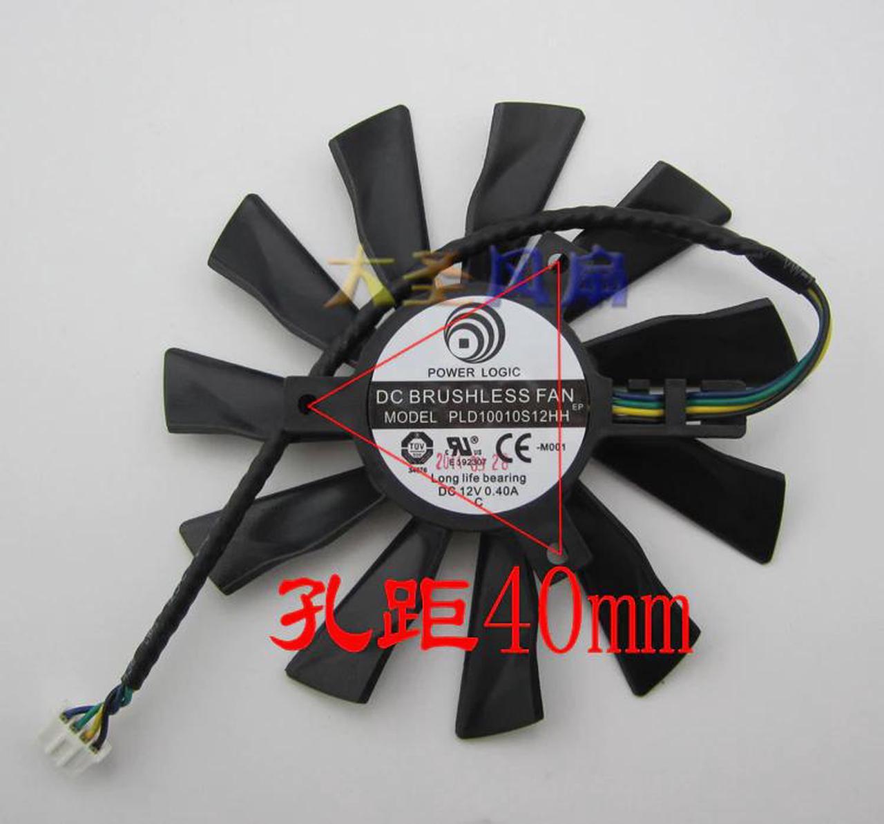Main image of for MSI R9 280X R9 270X R7 260X Graphics card cooling fan PLD10010S12HH DC12V 0.40A FONSONING
