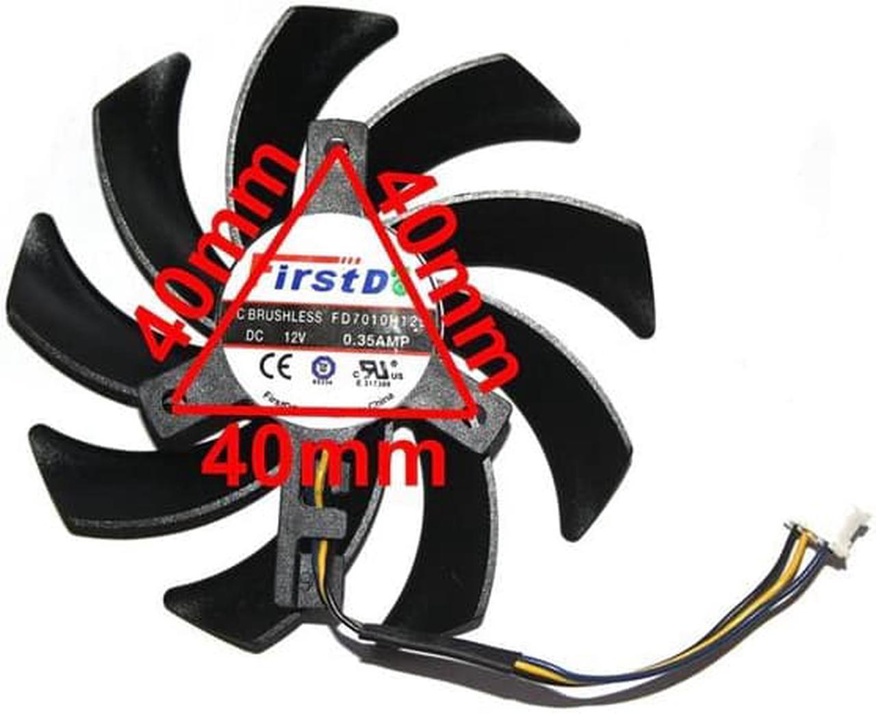 Alt view image 5 of 6 - 2Pcs/lot 85mm FD7010H12S 12V 40mm hole Graphics Video Card Fan Replacement For Sapphire HD 7790 7850 7870 7950 cooling system