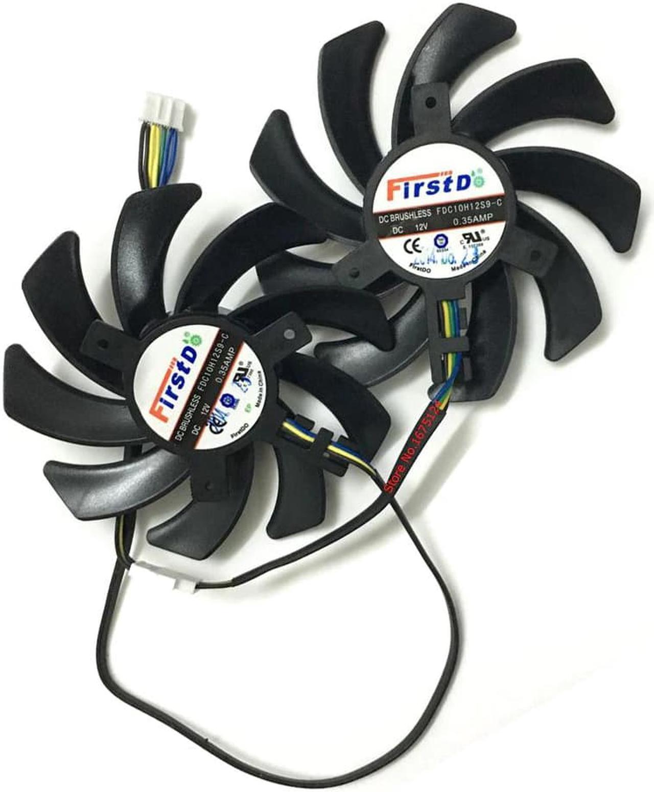 Alt view image 4 of 6 - 2Pcs/lot 85mm FD7010H12S 12V 40mm hole Graphics Video Card Fan Replacement For Sapphire HD 7790 7850 7870 7950 cooling system