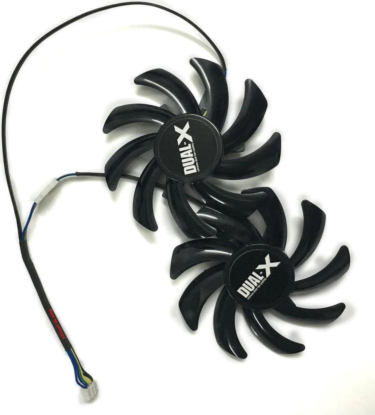 Alt view image 6 of 6 - 2Pcs/lot 85mm FD7010H12S 12V 40mm hole Graphics Video Card Fan Replacement For Sapphire HD 7790 7850 7870 7950 cooling system