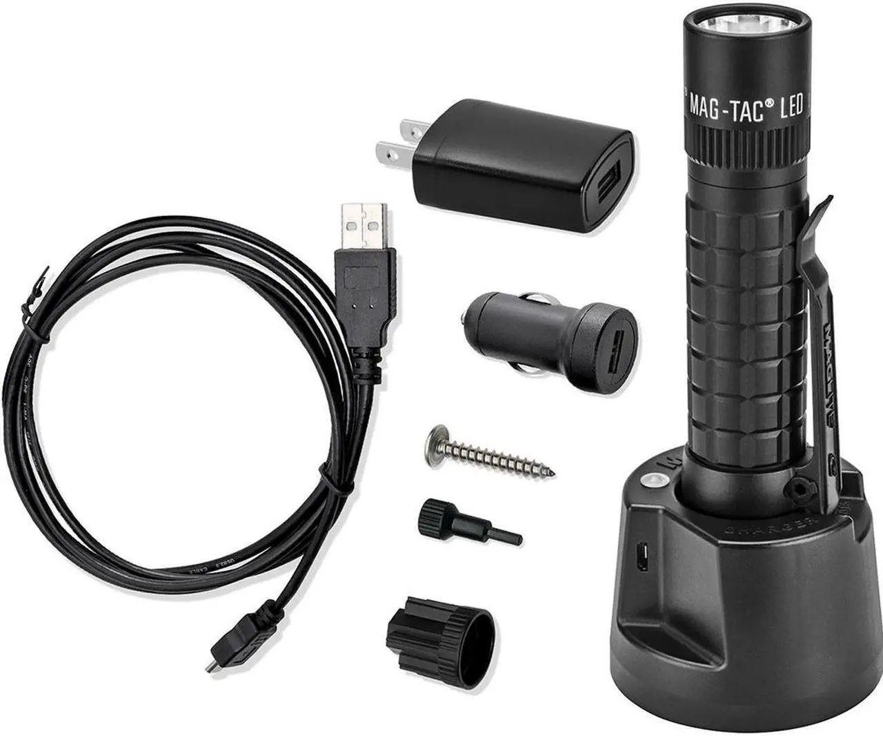 Alt view image 9 of 15 - MAGLITE TRM1RE4 671-Lumen LED MAGTAC Rechargeable Flashlight (Plain Bezel)