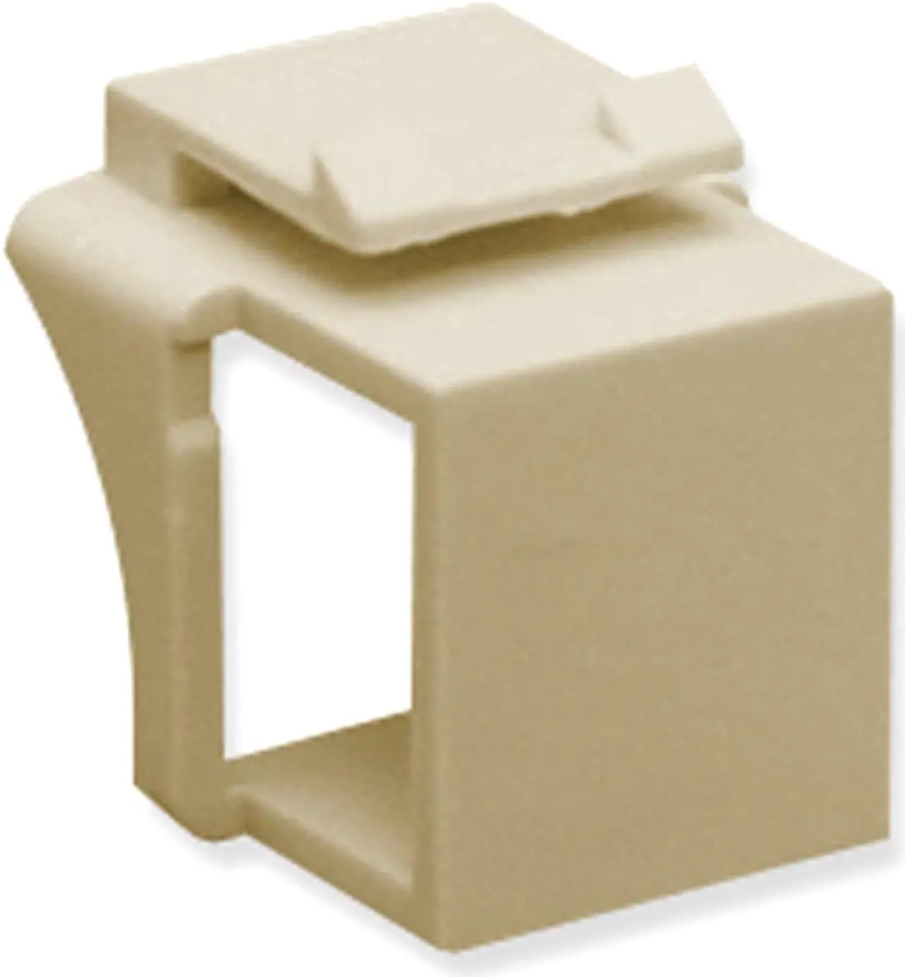 Alt view image 3 of 4 - ICC IC107BN0IV Blank Modular Fill-In Jack Insert; ABS, Ivory, 10/Pack