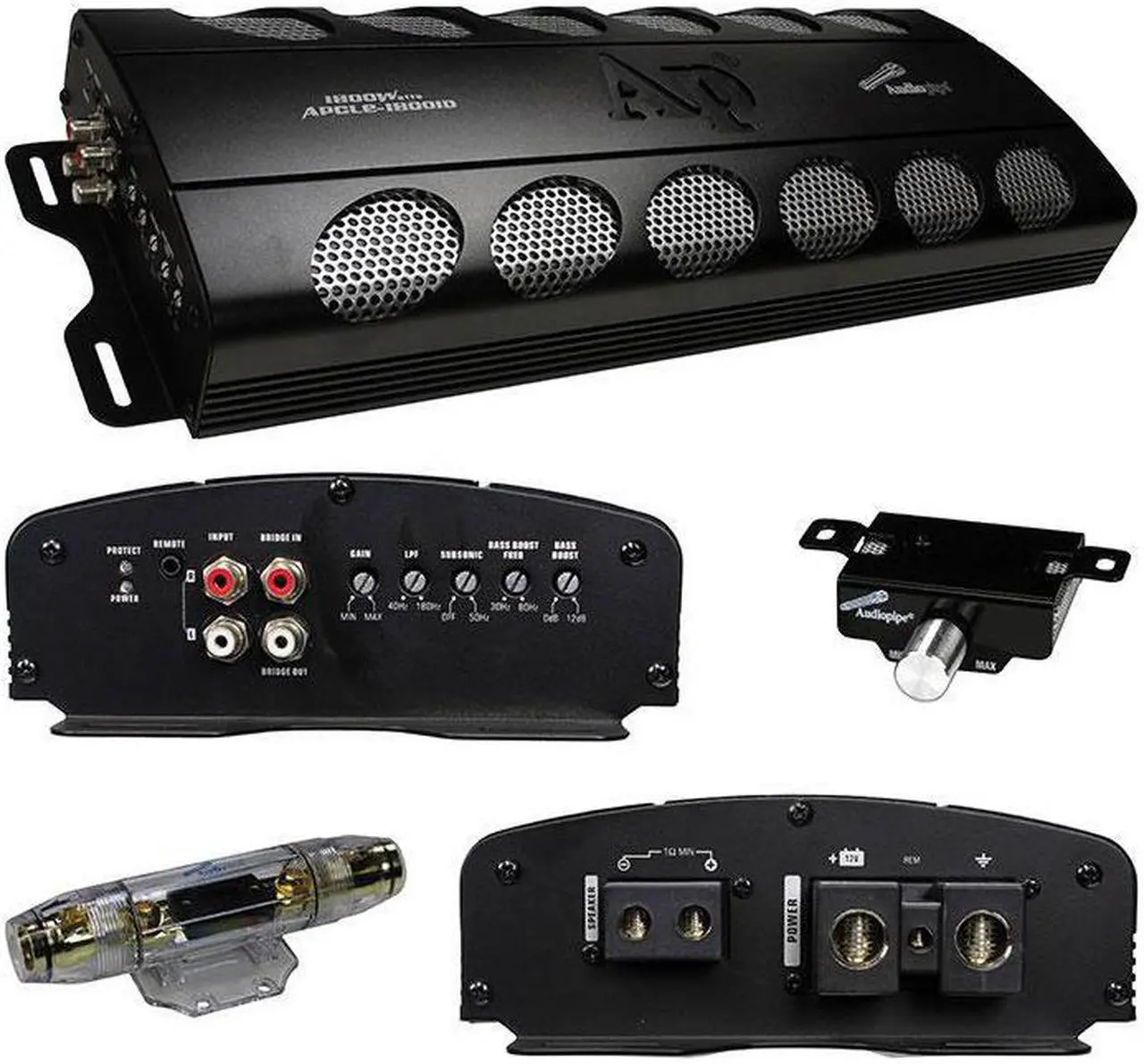 Alt view image 7 of 11 - Audiopipe APCLE-18001D Class D 1800 Watt Monoblock Car Stereo Amplifier, Black
