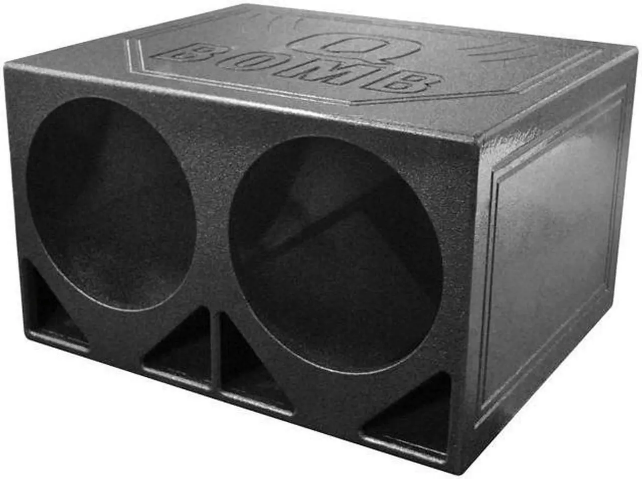 Alt view image 4 of 6 - QPower QBOMB12TB Dual 12" Triangle Ported Car Audio Subwoofer Box Enclosure