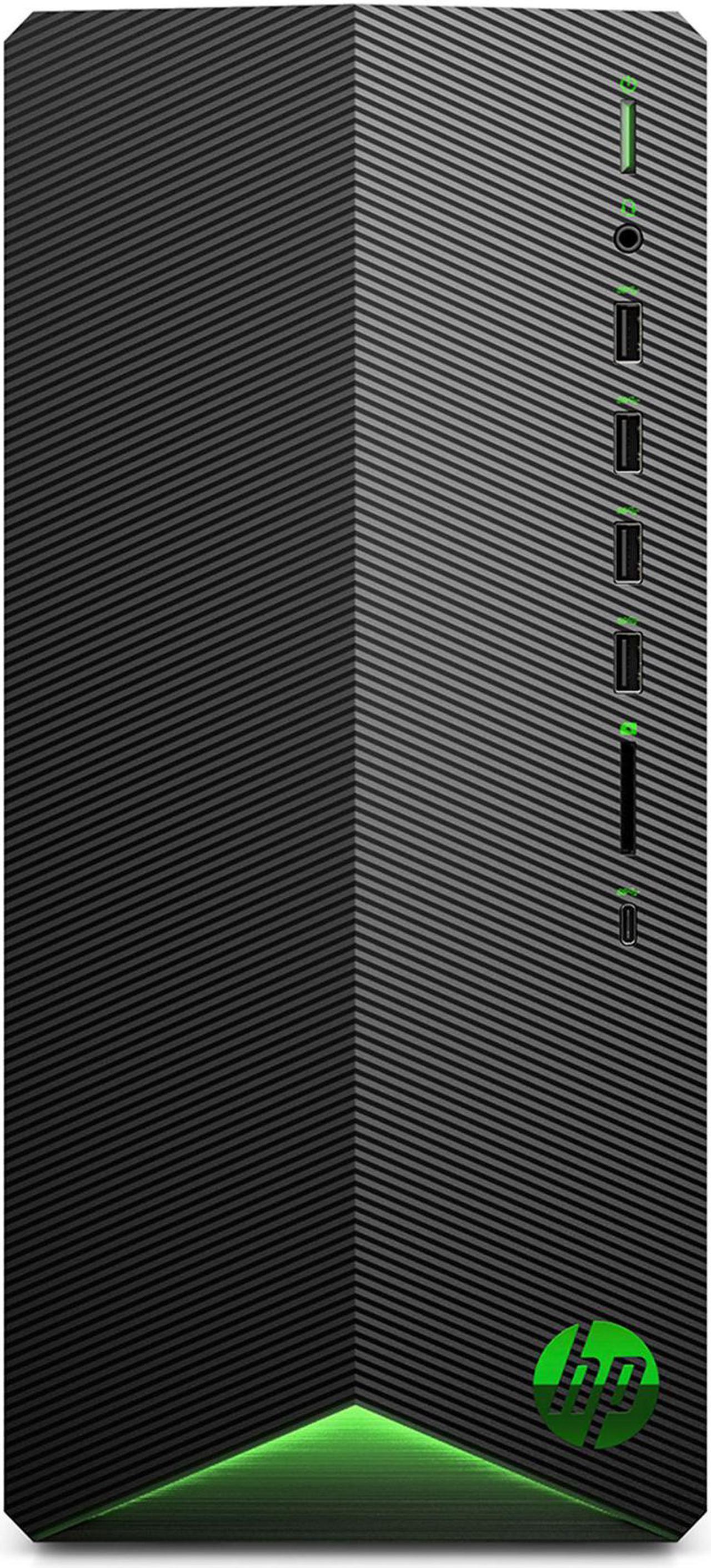 Main image of HP Pavilion Gaming Desktop, AMD Ryzen 5 5600G (3.9 - 4.4GHz), 16GB RAM, 512GB NVMe SSD + 1TB HDD, AMD Radeon RX 5500 , HDMI, DisplayPort, DVI, Wi-Fi, Bluetooth, Windows 10 Pro