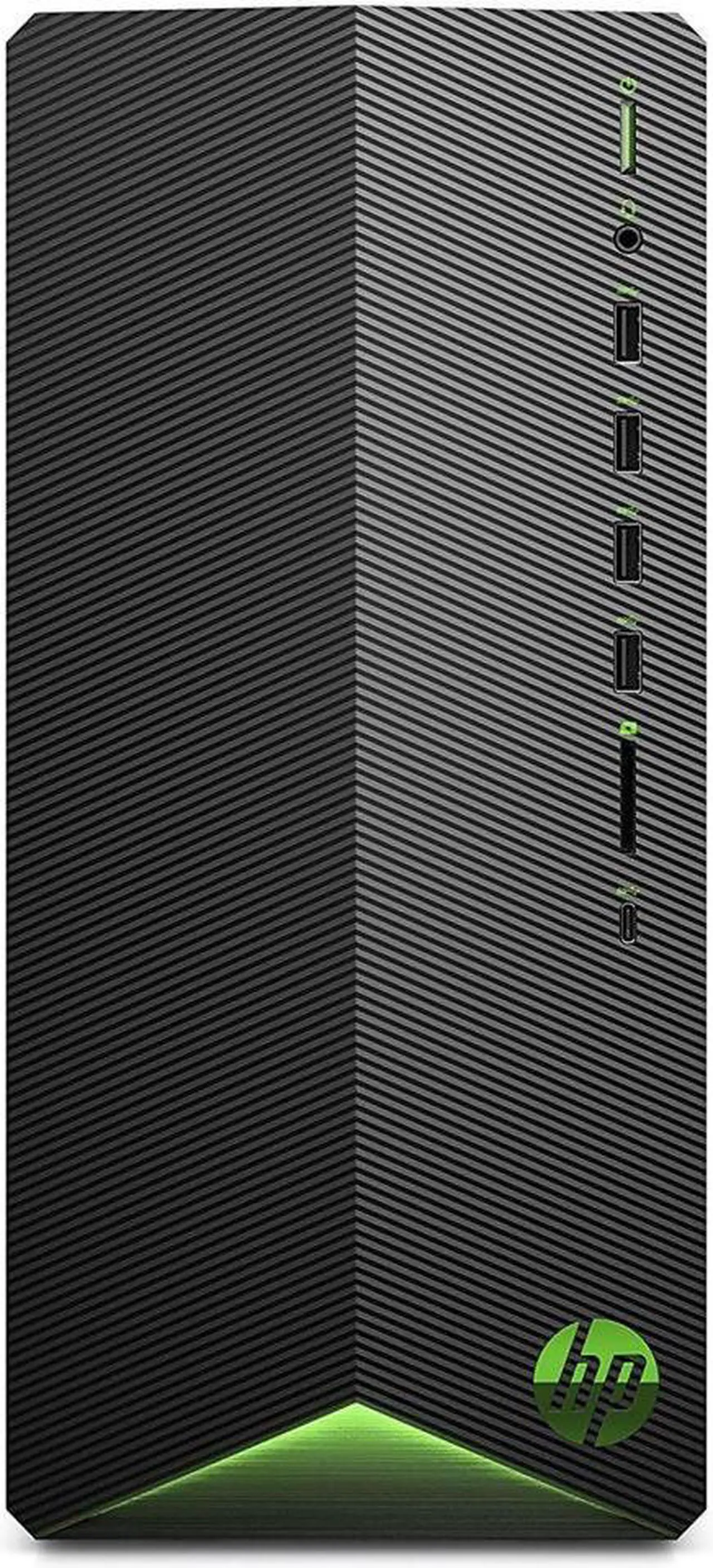Main image of HP Pavilion Gaming Desktop, AMD Ryzen 5 5600G (3.9 - 4.4GHz), 16GB RAM, 256 GB NVMe SSD + 2TB HDD, AMD Radeon RX 5500 , HDMI, DisplayPort, DVI, Wi-Fi, Bluetooth, Windows 10 Home