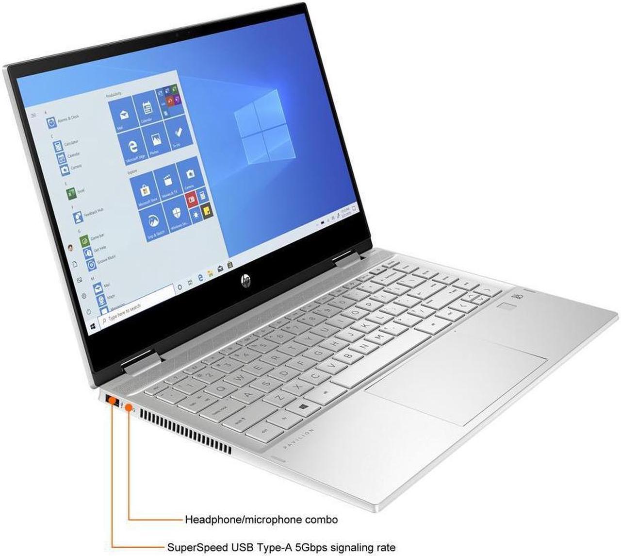Alt view image 6 of 6 - HP Pavilion x360 14 2-in-1 Home&Business Laptop 14" FHD Touchscreen 11th Gen Intel i5-1135G4(Beat i7-1065G7)8GB RAM 1TB SSD Intel Iris Xe Graphics USB-C WINDOWS 11 Home/Lone Star Computer Mouse Pad