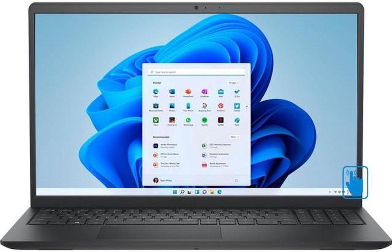Alt view image 2 of 7 - Dell Inspiron 15 3520 15.6" Touchscreen FHD WVA Laptop (Intel i5-1155G7, 16GB RAM, 1TB SSD, Intel Iris Xe, AC WiFi, Bluetooth 5.0, SD Reader, Webcam, Carbon Black, Win 11 Pro)