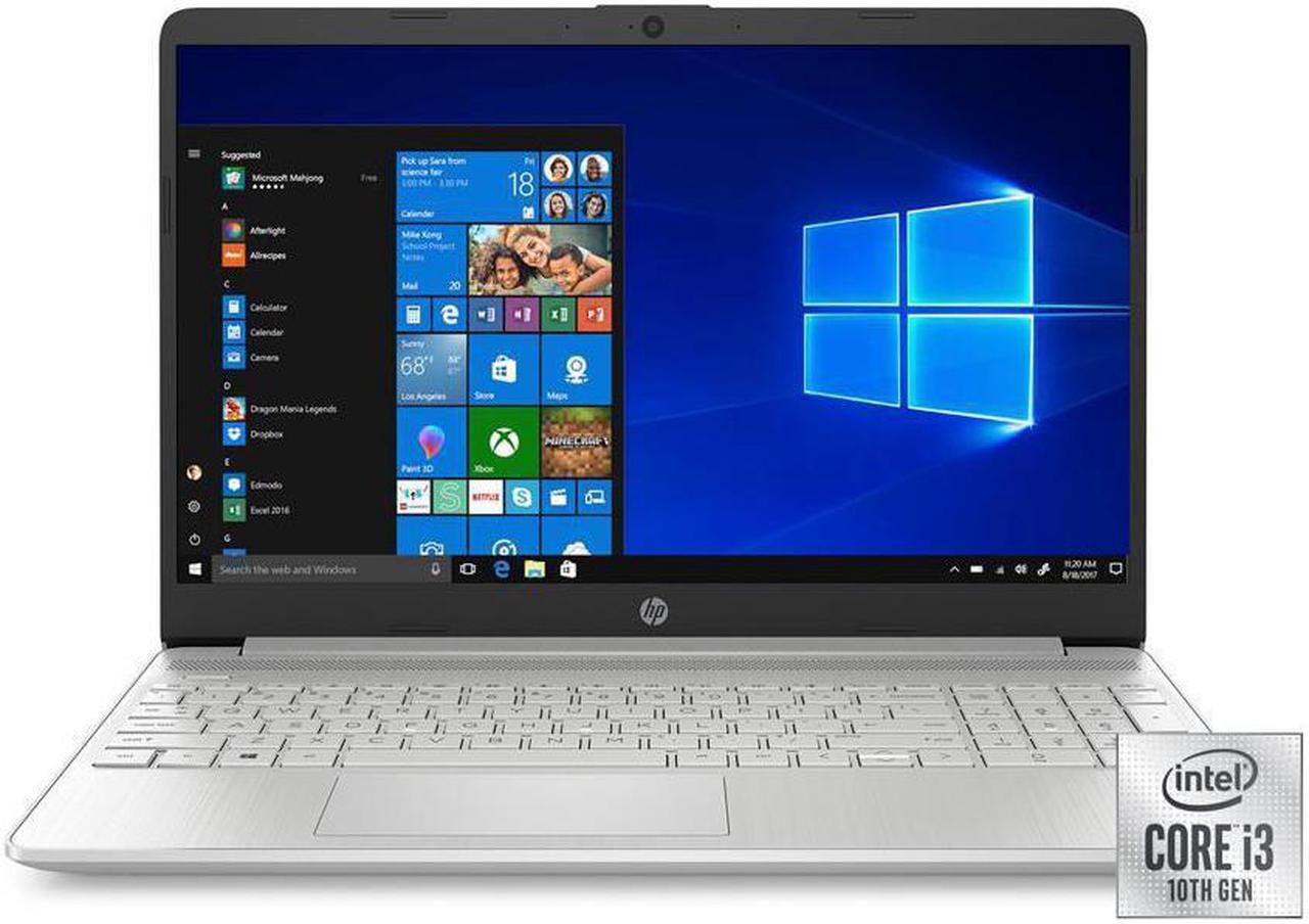 Main image of NEW HP Notebook 15.6" HD Intel i3-1005G1 (up to 3.4GHz) 256GB SSD 8GB RAM Webcam+Mic Windows 10 S model