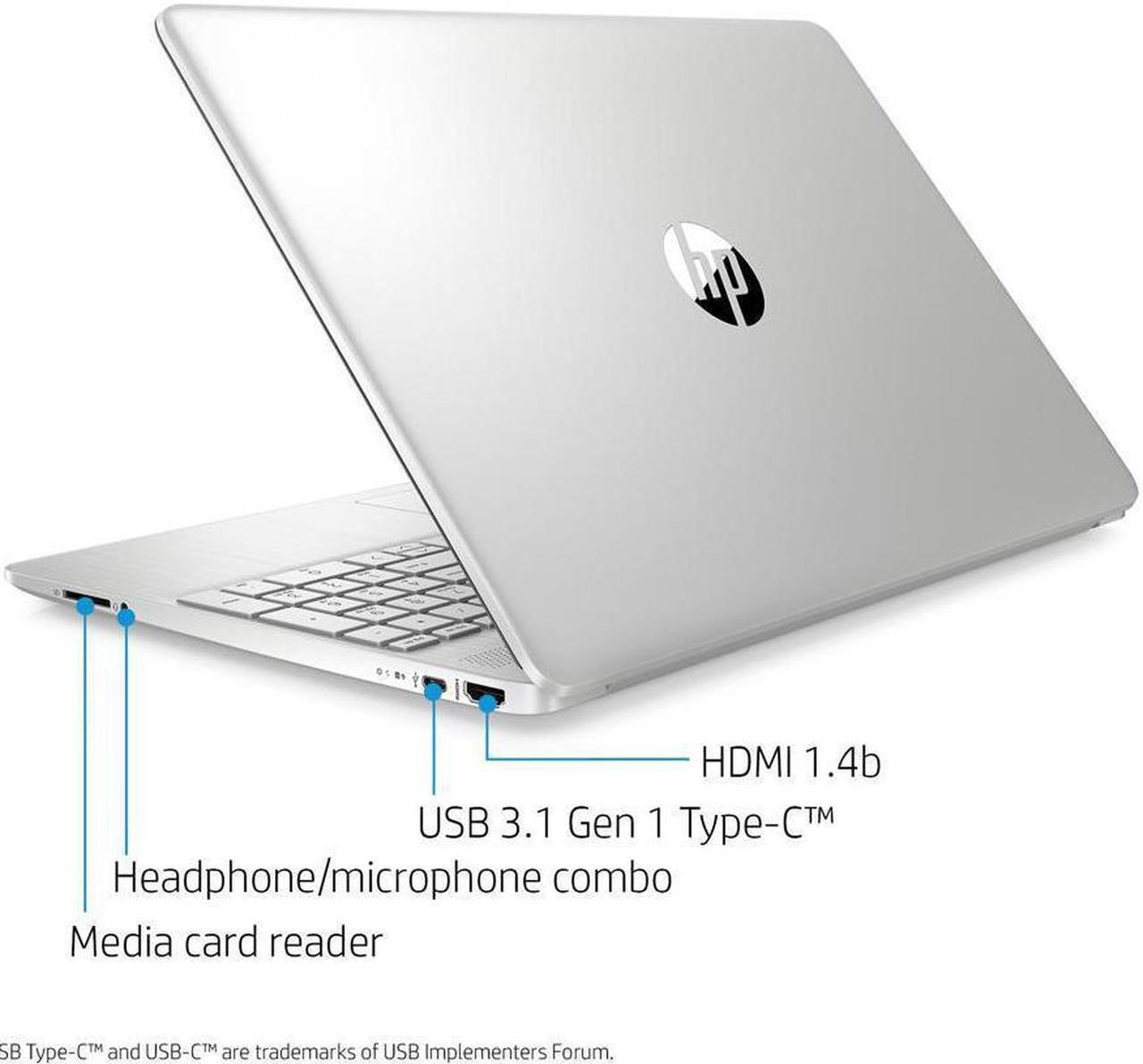 Alt view image 2 of 6 - NEW HP Notebook 15.6" HD Intel i3-1005G1 (up to 3.4GHz) 256GB SSD 8GB RAM Webcam+Mic Windows 10 S model