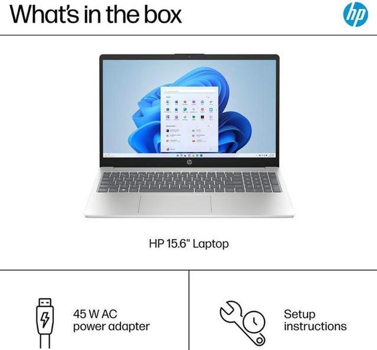 Alt view image 5 of 6 - HP 15 Home & Business Laptop Full HD (1920 x1080) Intel i5-1235U 10-Core,12GB RAM,2TB SSD,Up to 4.4 GHZ, 15",Wifi, Bluetooth, Webcam, Silver, Windows 11 Home Office 365/XTREDURA FLASH DRIVE