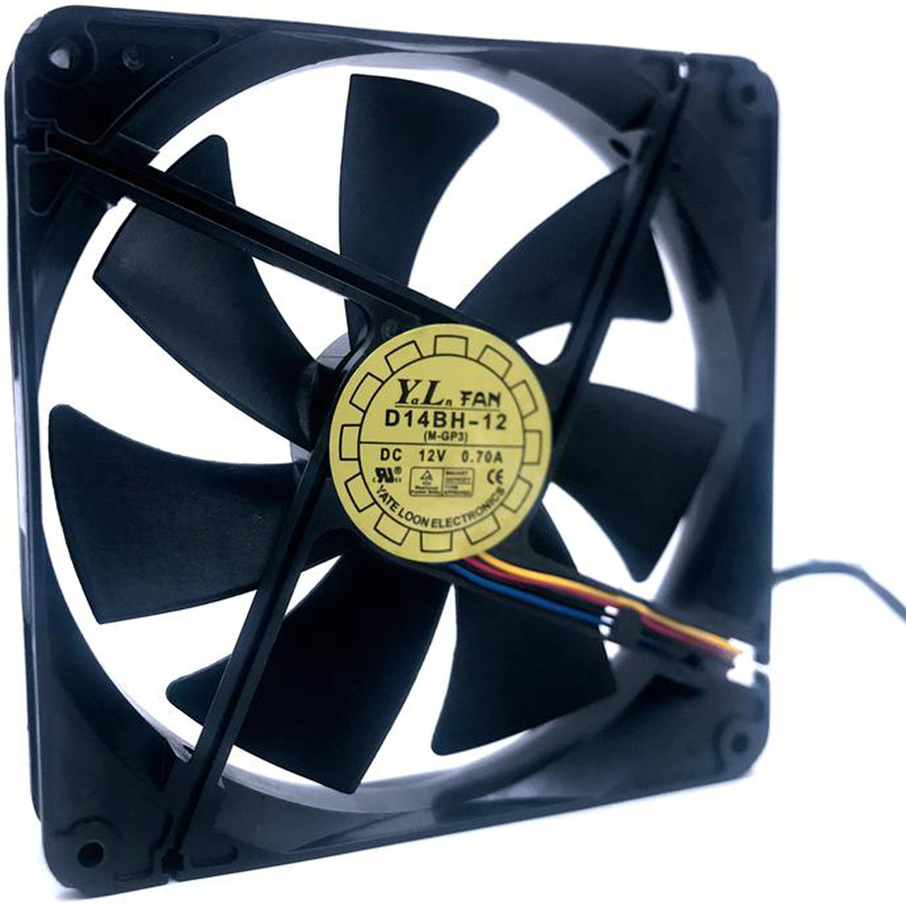 YATE LOON D14BH-12 Ventilator 14cm 14025 – Stille 2-draads Koelventilator Voor Vervanging