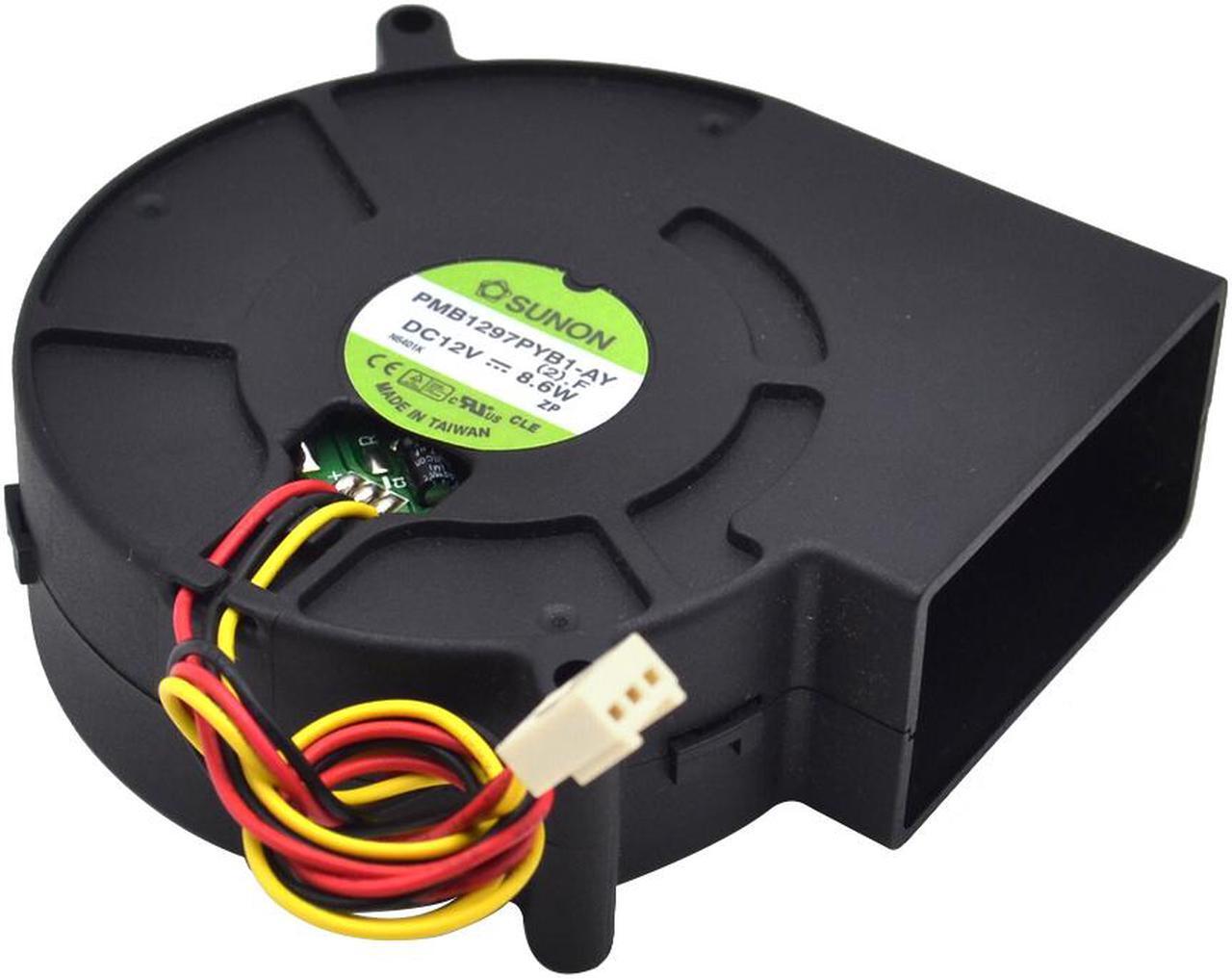 Alt view image 5 of 6 - PMB1297PYB1-AY 9733 Blower fan 12V 8.6W 97*97*33mm