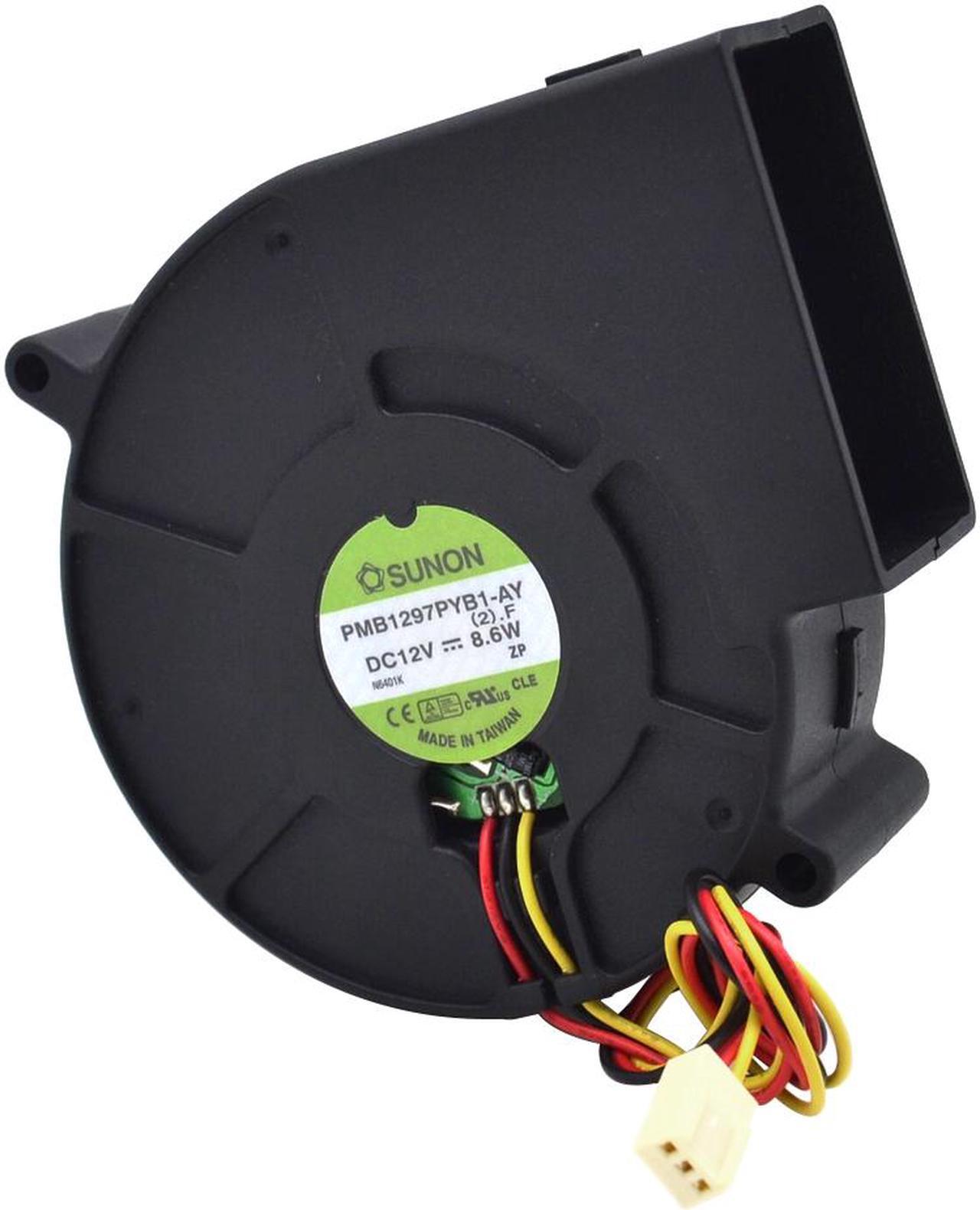Alt view image 3 of 6 - PMB1297PYB1-AY 9733 Blower fan 12V 8.6W 97*97*33mm