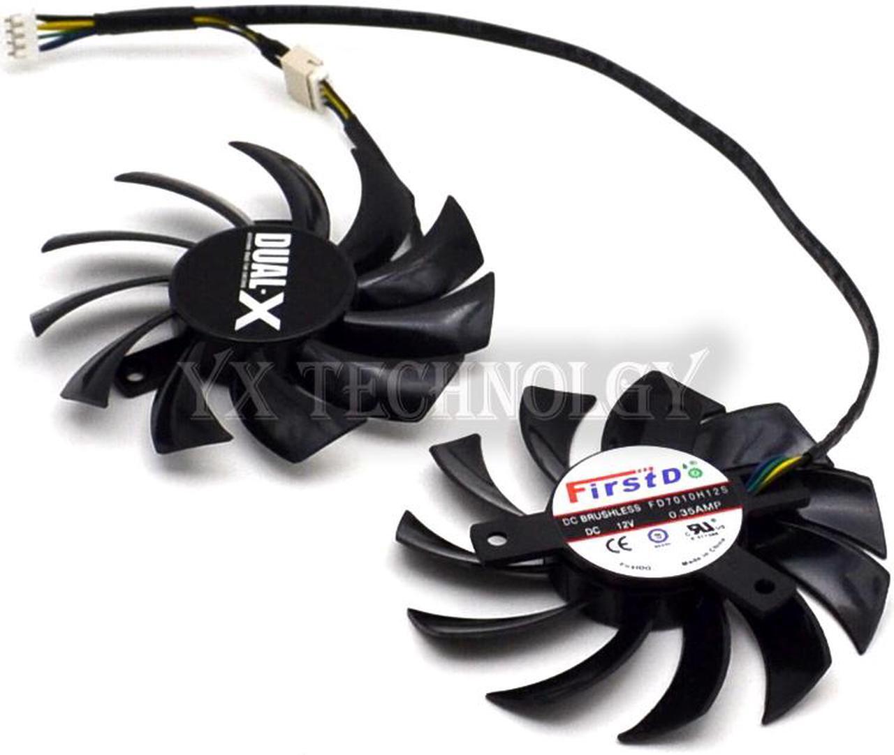 Main image of HD7850 1G 2G Graphics dual fan Thermostat FD7010H12S 12V 0.35A Diameter 75mm 10PCS/LOT