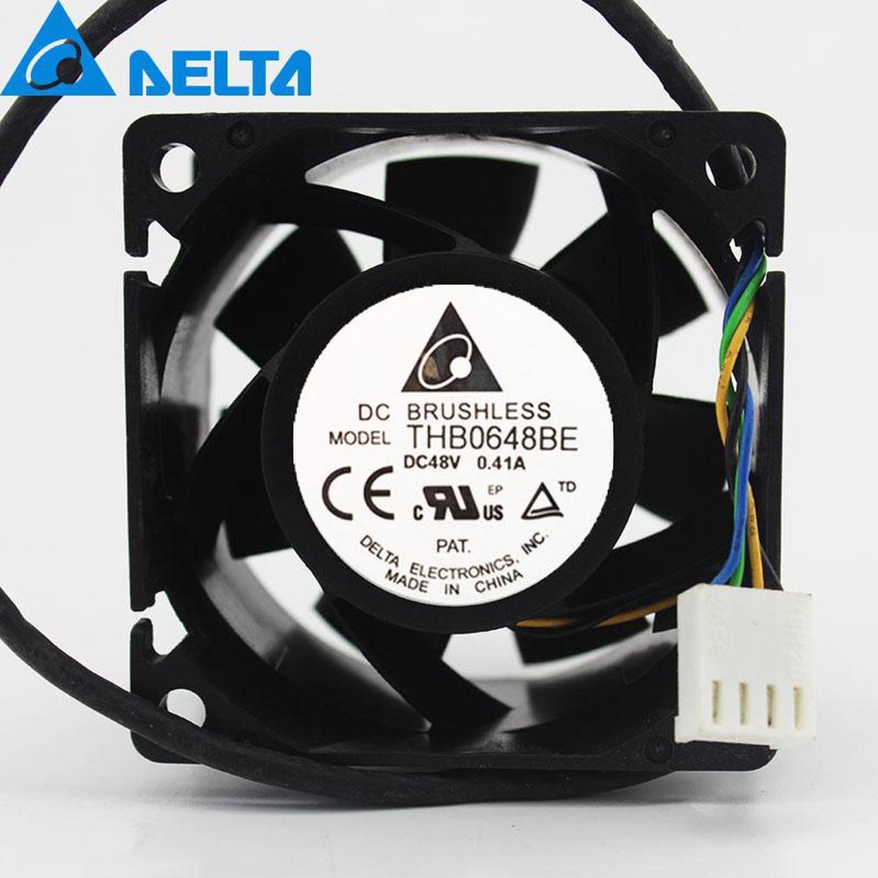 Main image of 1pcs THB0648BE 6038 6CM 60*60*38mm 48V 0.41A 4 wire PWM server fans
