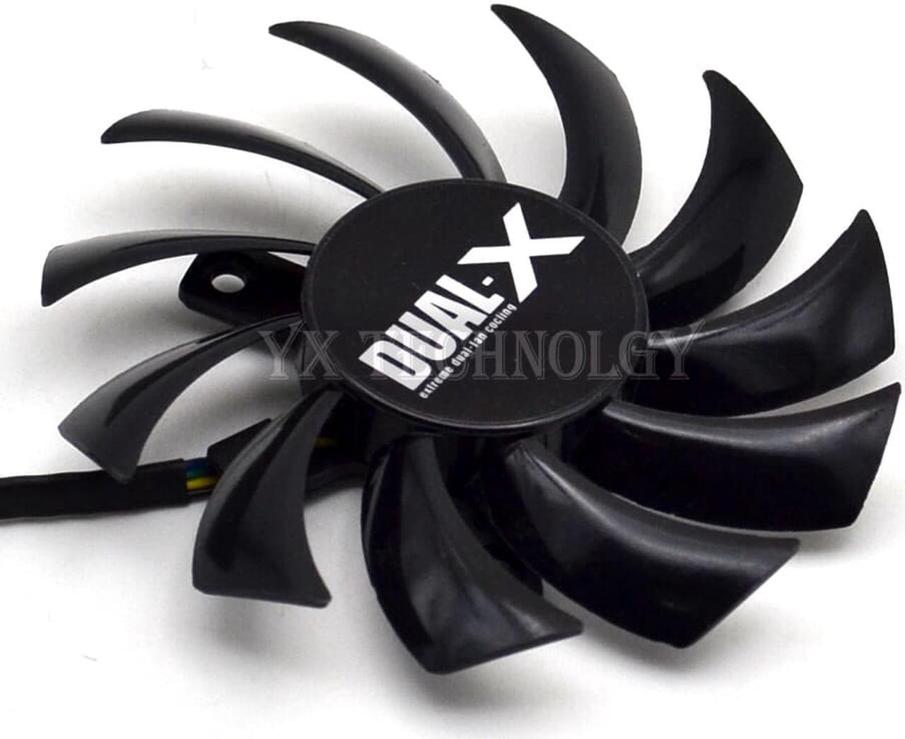 Alt view image 3 of 3 - HD7850 1G 2G Graphics dual fan Thermostat FD7010H12S 12V 0.35A Diameter 75mm 10PCS/LOT